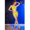 Chilirose - Cr 4866 Ensemble Haut Et Short Vert Fluo S/M